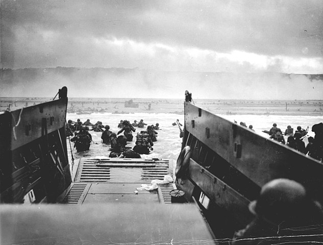 Julian Parker Photo of soldiers going ashore at D-Day